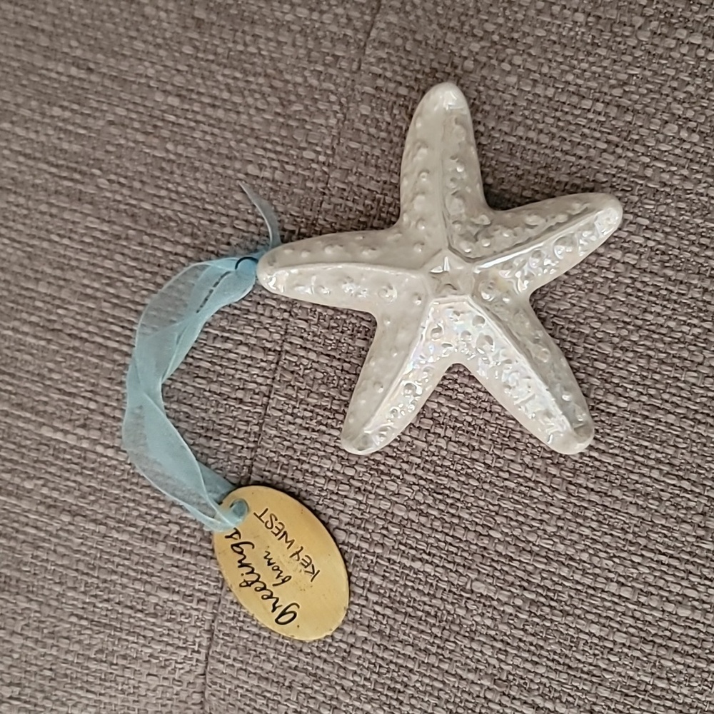 "Greetings From Key West" Starfish Ceramic Ornament
